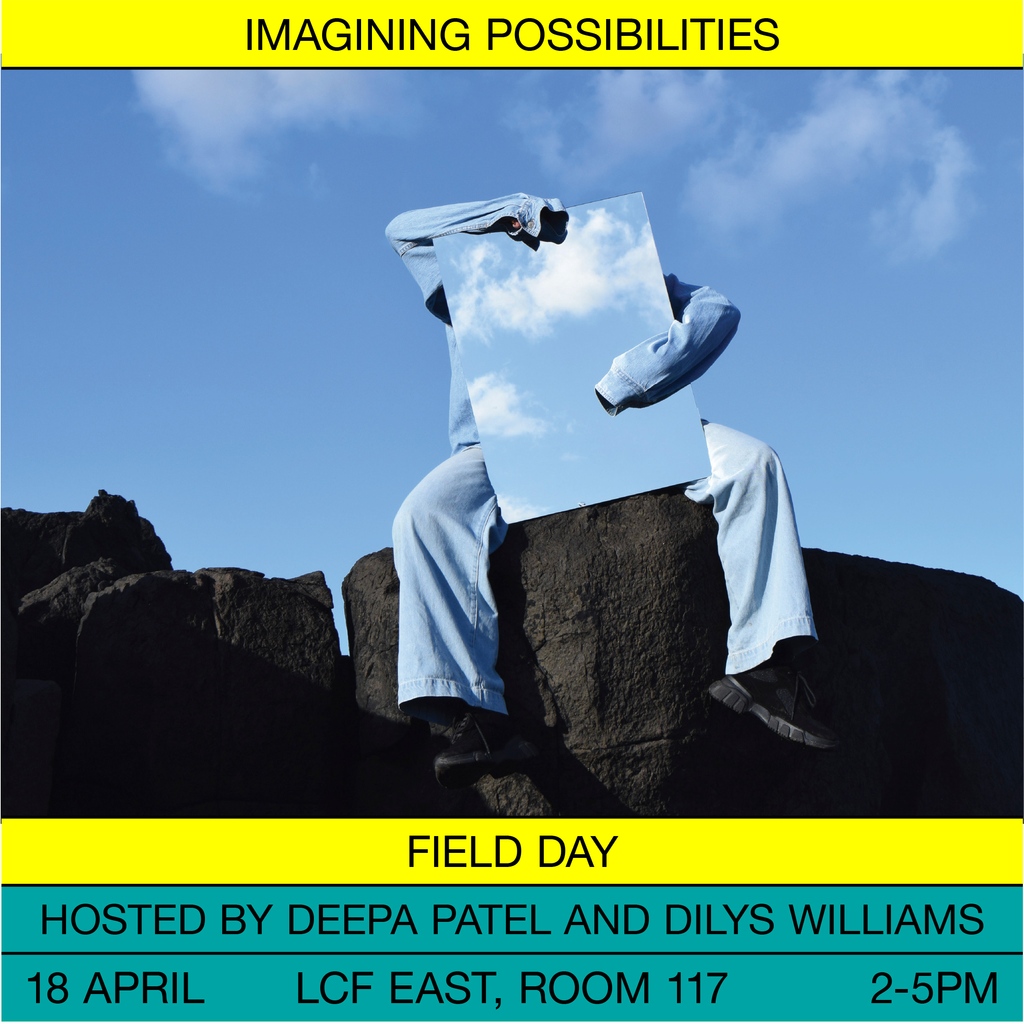 You’re invited to our Imagining Possibilities Field Day, hosted by Deepa Patel and Dilys Williams on 18 April, 2-5PM at LCF East Bank. A convening to dig deeper into imagining possibilities of equity in a more than human world 🌿🌞 Tickets available now! l8r.it/2ZN3