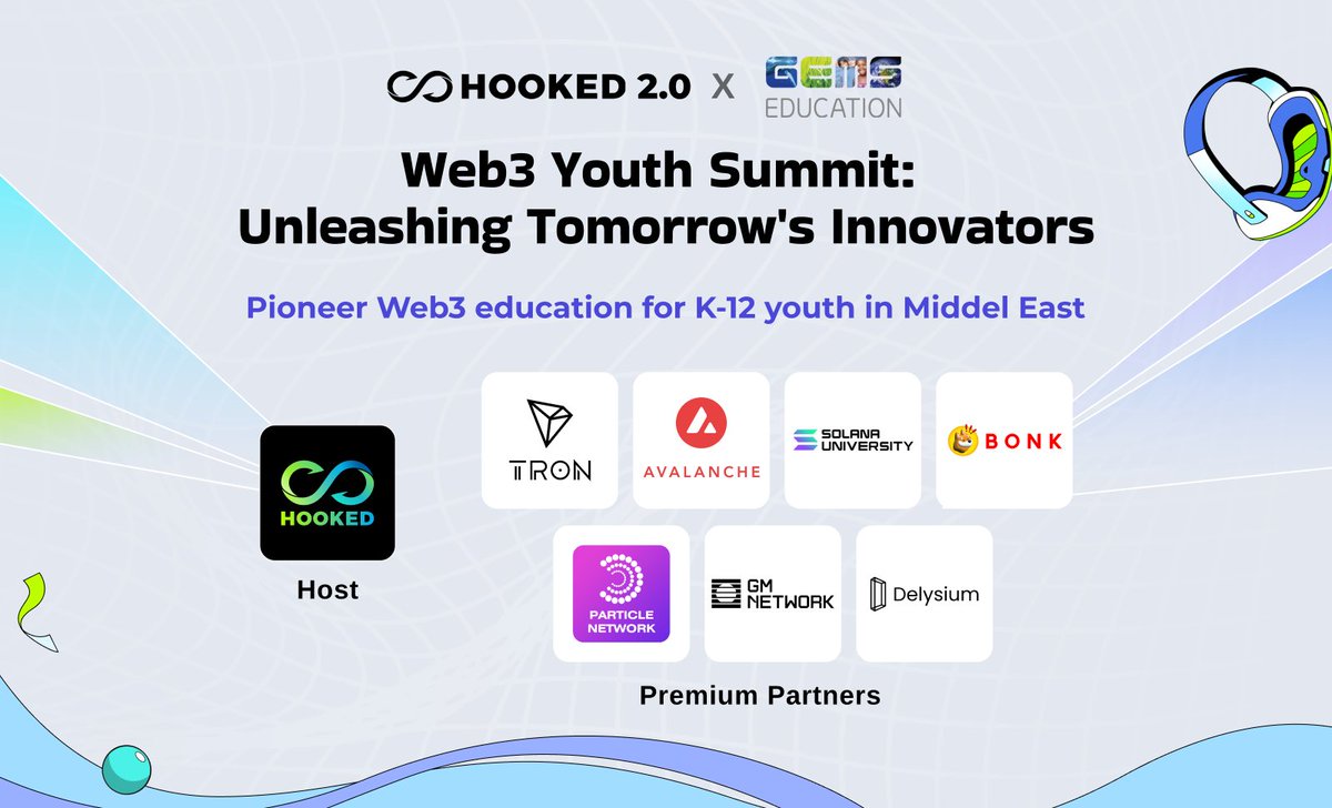 #NewEraofHOOKED #Hookedfrens #HookedUnitour HOOKED 2.0 Web3 Mastery Empowerment: Education meeting emerging technologies with GEMS Education & Top-level Web3 Giants Beyond the Online World! 🔥Proud to lead a Web3 youth education launch alongside Web3 giants @trondao, @AvaLabs,…