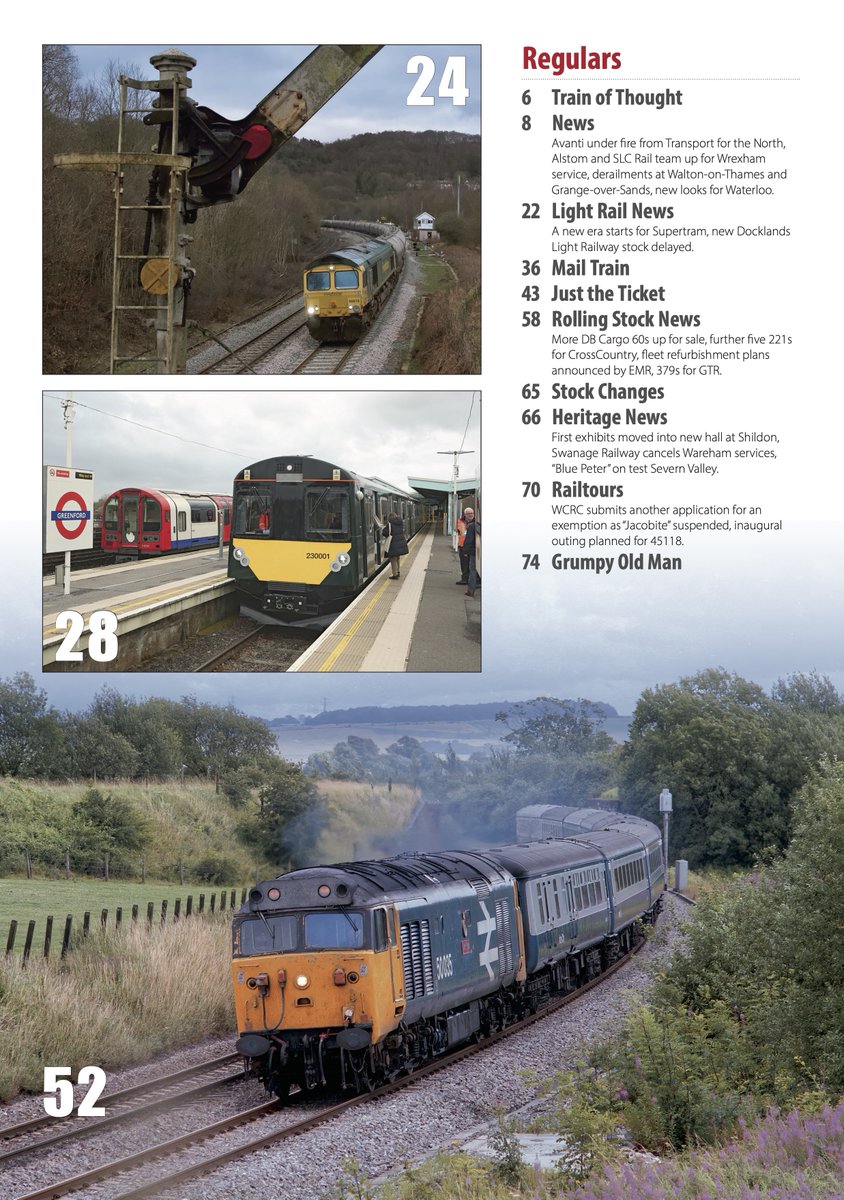 The latest TR UK, which includes a look at GWR's battery train trial, an update on SWR's fleet plans, a profile of LSL, an interview with Severn Valley MD Jonathan 'Gus' Dunster and all the latest news on the UK rail network is out now. Subscribe + save at bit.ly/TRUKSUB