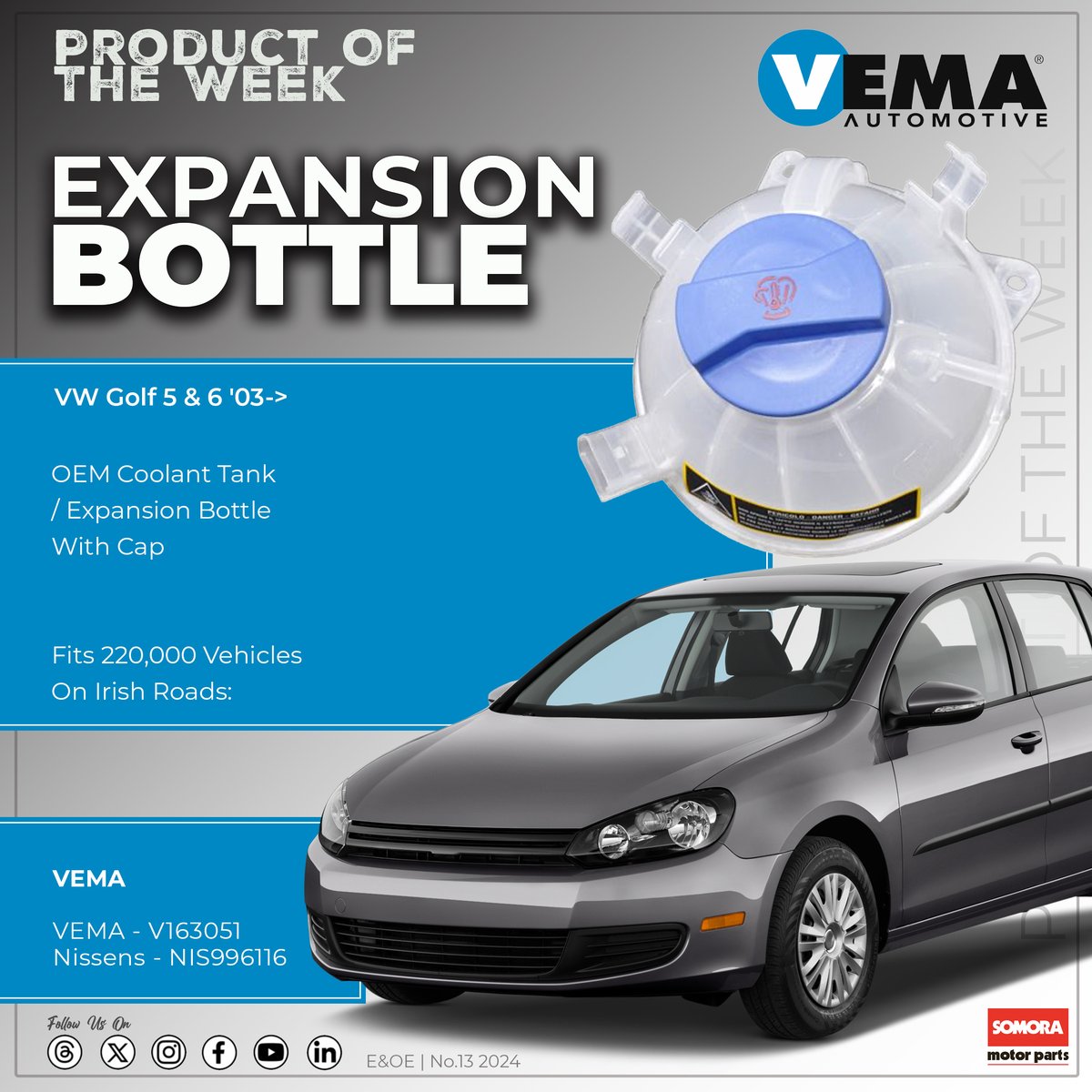 PRODUCT OF THE WEEK...

Vehicle expansion bottles, also known as coolant reservoirs or overflow tanks, play a crucial role in maintaining optimal engine temperature. 

#AutomotiveParts #CoolantReservoir #EngineMaintenance #fightingforthefactor