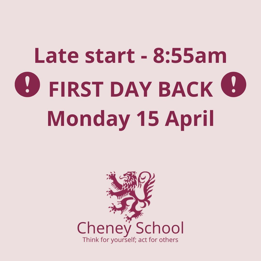 Late start first day back - Monday 15 April School will start with extended tutor time at 9am on the first day back after the Easter break.This means tutor time is from 9-10am and lessons start with period 2. The school gates and canteen will open at 8:00am as usual.