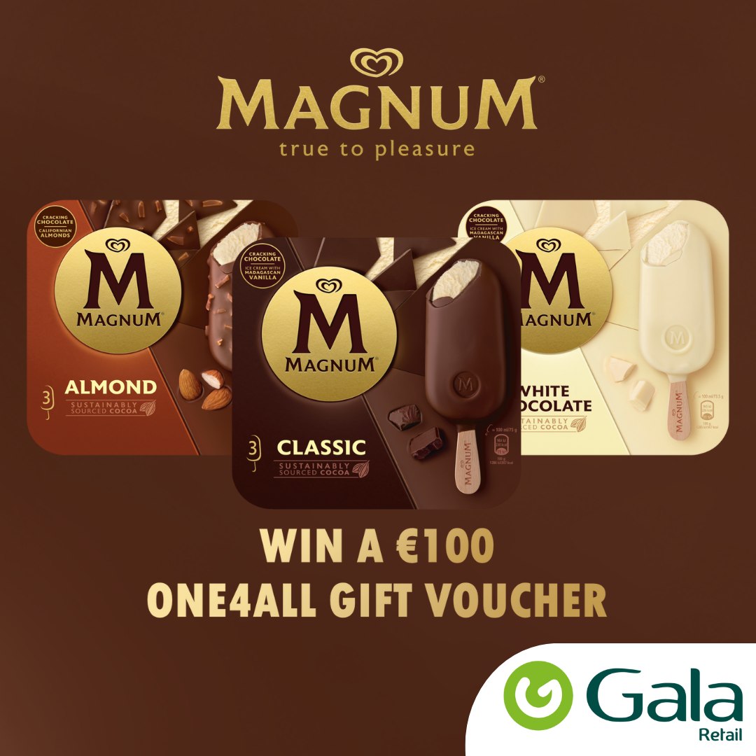 Uncover the true meaning of indulgence with Magnum – where the richness of thick cracking chocolate meets the smoothness of velvety vanilla ice cream. Comment below your favourite Magnum ice cream to be in with a chance of winning a €100 One4all voucher! T&C's Apply - 05.05.24