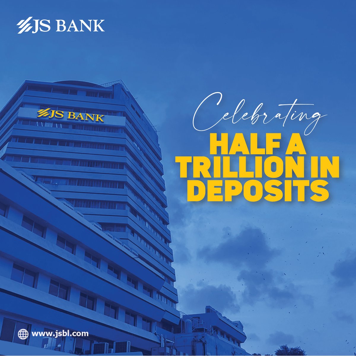 From Every Deposit to Half a Trillion! Thanks to the unwavering trust of our customers, the dedication of our employees, and the continued support of our stakeholders, we've reached this incredible milestone. #JSBank #BarhnaHaiAagey