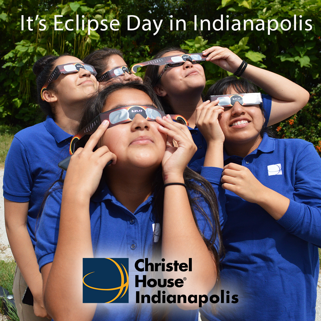 🌞 Christel House Indianapolis students, weather permitting, can witness a total eclipse today. Grab your eclipse glasses, find a safe viewing spot, and soak in the beauty of this rare celestial event. Remember to protect your eyes and enjoy every moment. #Eclipse2024 🌘✨