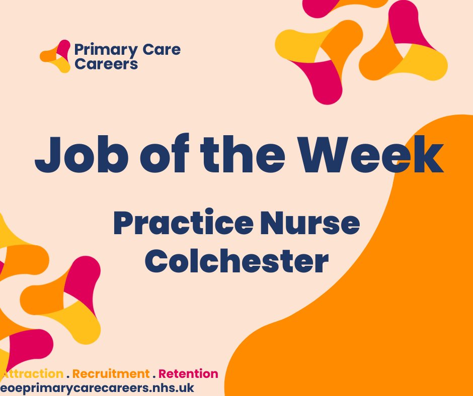 Are you an experienced Practice Nurse looking for a new and challenging full time position ? Tollgate Practice, Colchester have just the opportunity to join a very friendly and supportive team with some great benefits. Closes 12th April vacancies.eoeprimarycarecareers.nhs.uk/vacancies/7309…
