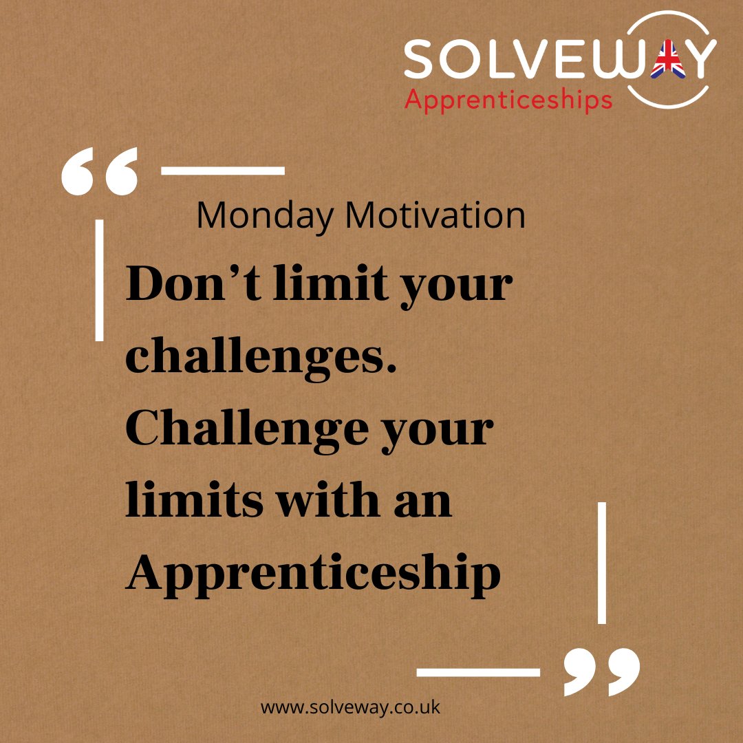 #MondayMotivation 
🤩 #Apprenticeships are a great way to challenge your #CareerGoals. You get to learn, earn and progress the career ladder without the debt of traditional routes! 
For #opportunities 📲 01438 340121
 #Career #TrainingProvider