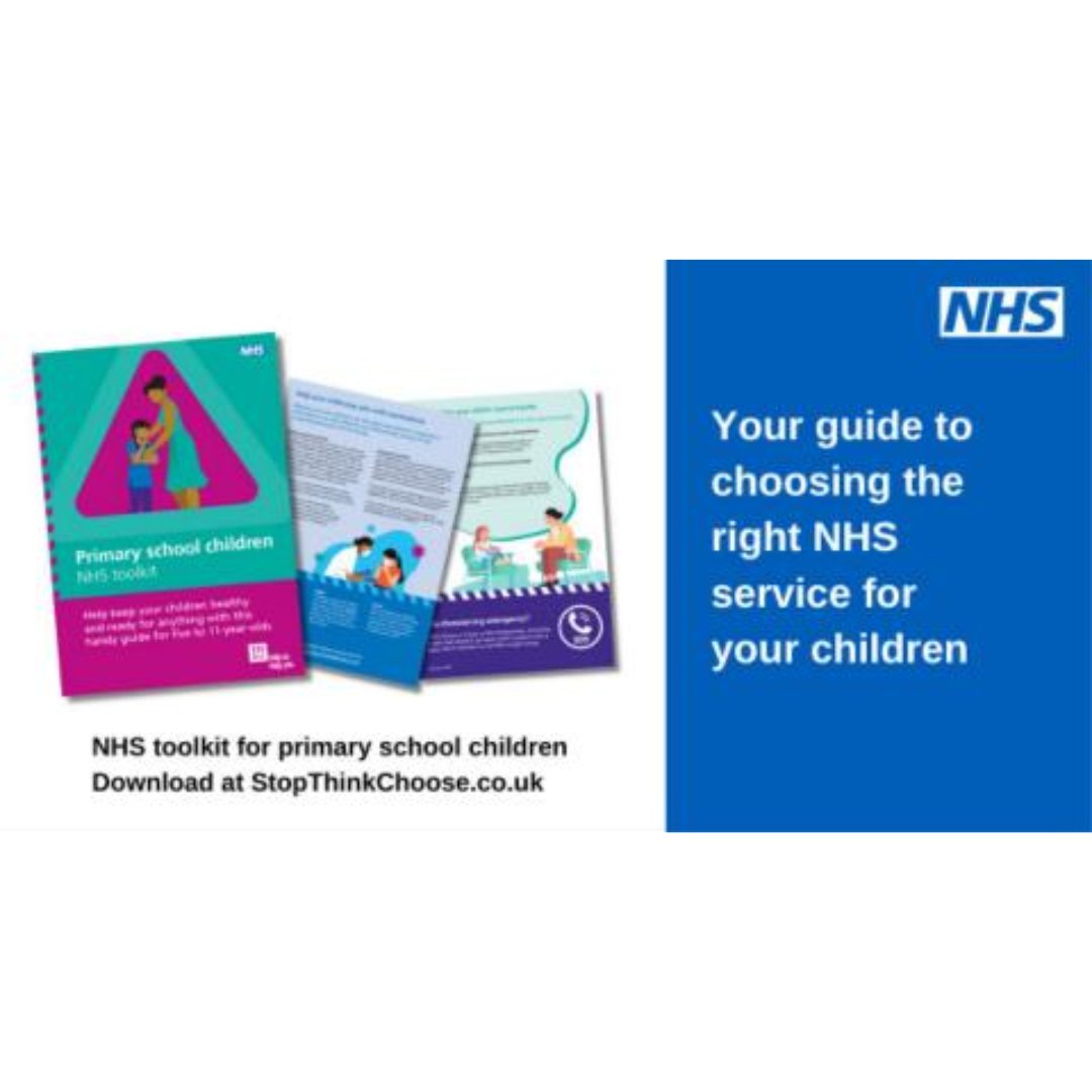 Download the NHS toolkit for five to 11-year-olds to find information about keeping your child healthy over Easter. ow.ly/uzr450QQfzG Visit StopThinkChoose.co.uk to read our guide to local services.