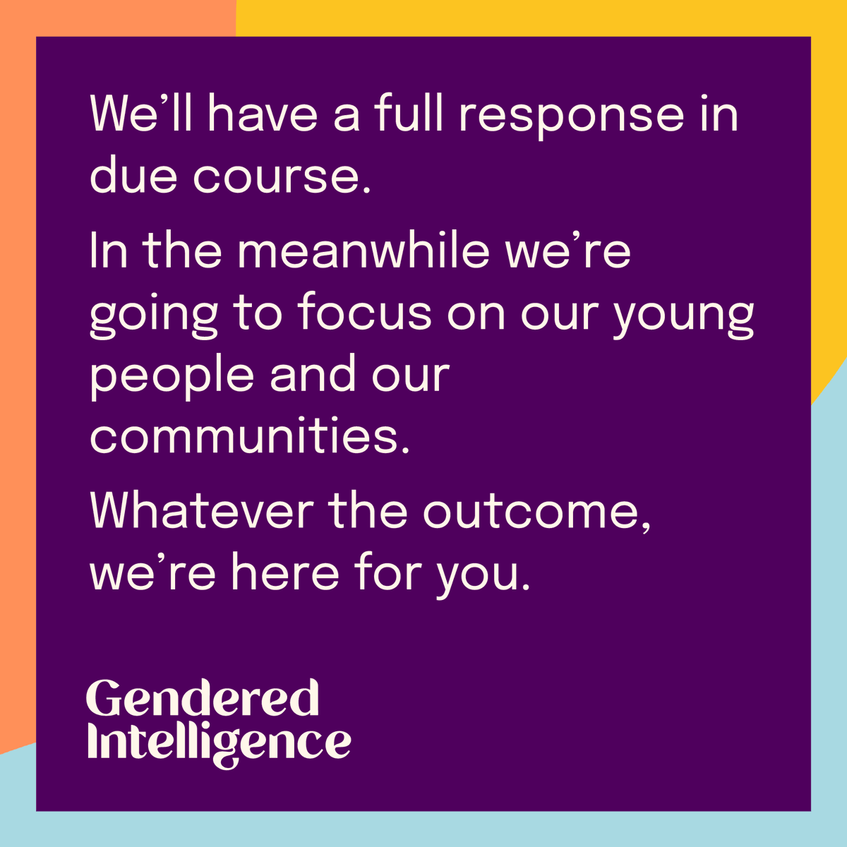 Gendered Intelligence tweet media
