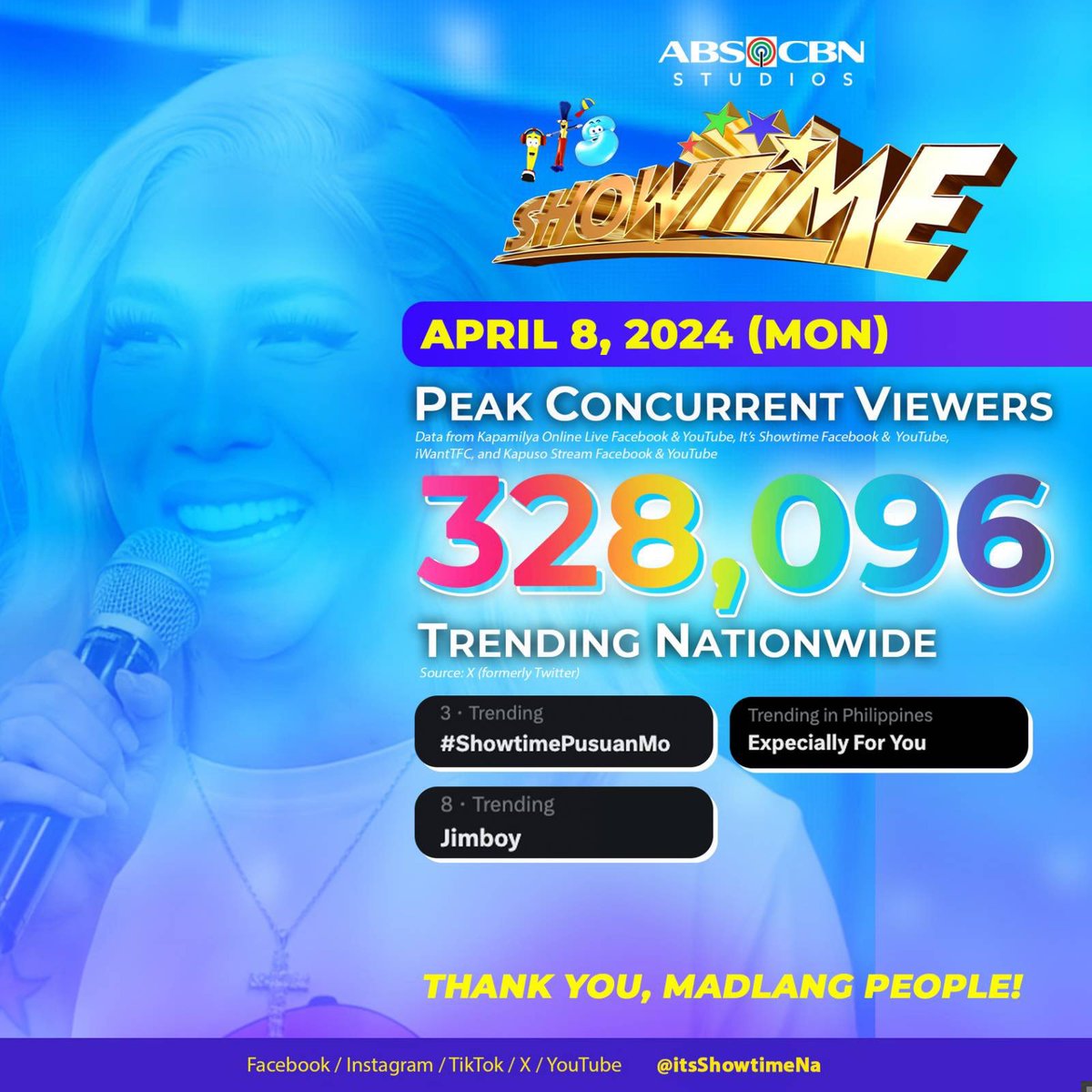 OfficialKpex's tweet image. Pinusuan na nga! Maraming salamat po, Madlang People! 💙💛🌈

#ShowtimePusuanMo 
#EXpeciallyForYou 
#KaraoKids 
#TNTKids
