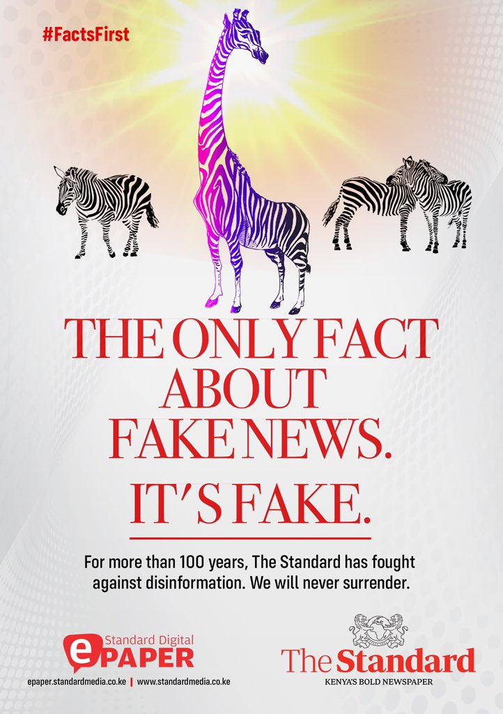 The Standard has stood strong against disinformation. #FactsFirst