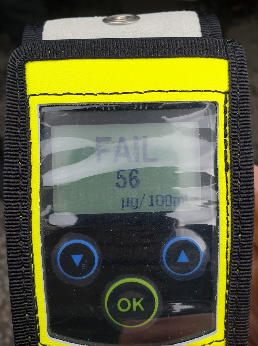 #Prestwich Our Special constable's sixth sense proves fruitful again! Driver stopped and claimed he only had a couple beers watching the game...well....a couple too many as driver is unsteady on feet and blows 56 at the roadside #arrested
