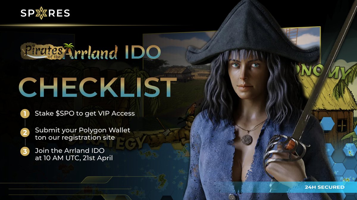 🚀 @ArrlandNFT 𝗜𝗗𝗢 𝗖𝗛𝗘𝗖𝗞𝗟𝗜𝗦𝗧 🚀 Get ready to snag your spot in Arrland IDO action with this plan! ✨ 1⃣ Stake $SPO to get VIP Access 2⃣ Submit your Polygon Wallet on our registration site 3⃣ Join the Arrland Music IDO at 10 AM UTC, April 21st ✨ Count how many…