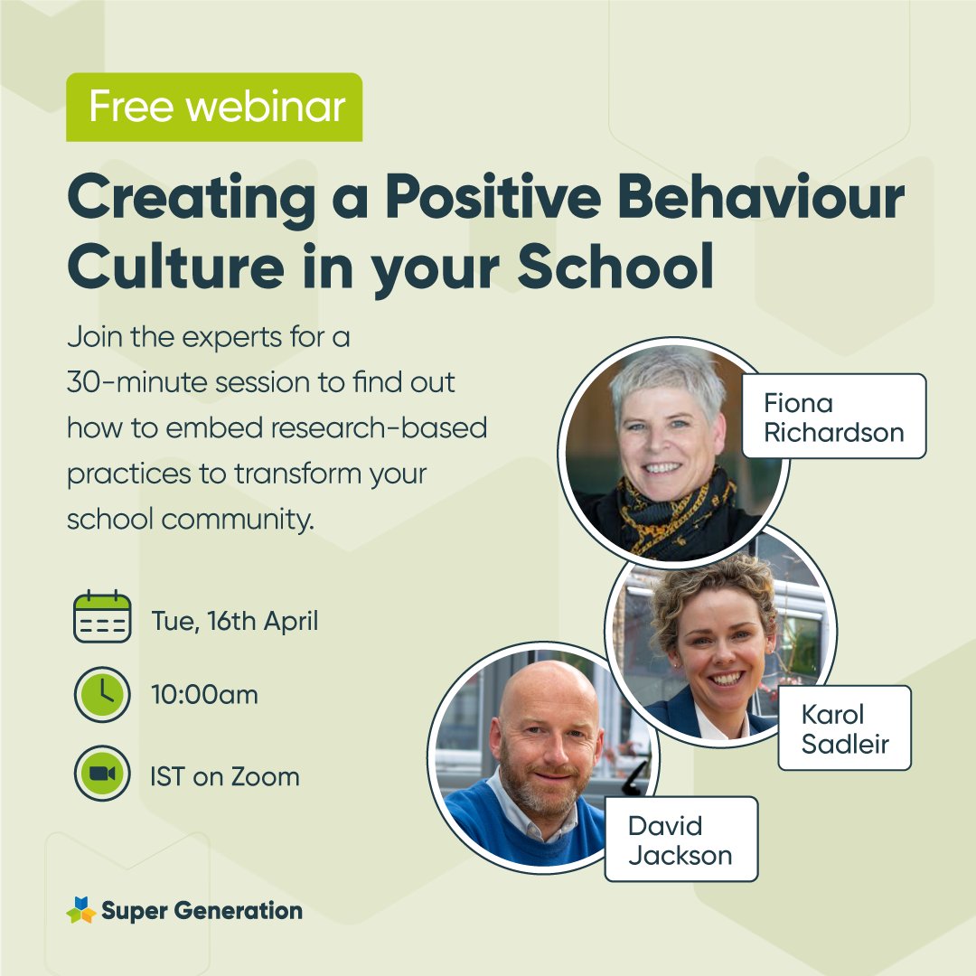 Can challenging student behaviour create stress in your school or classroom? 🤯 Would you like to embed evidence-based practices to create a positive behaviour culture in your school? 🧐 If so, save your seat here👉ow.ly/YQ7650R7g5b Read more 👀 ow.ly/h9uS50OjVH6