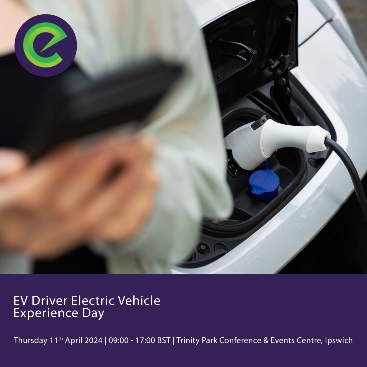 🚗⚡ @EVDriverUK's Electric Vehicle Experience Day #EVEX2024 @ Trinity Park in Ipswich on 11 April. Test drive EVs, meet local dealers, discover home charging solutions, clean energy, and much more! SCC is a sponsor, and you can get 50% off tickets here: carboncharter.org/events/save-th…