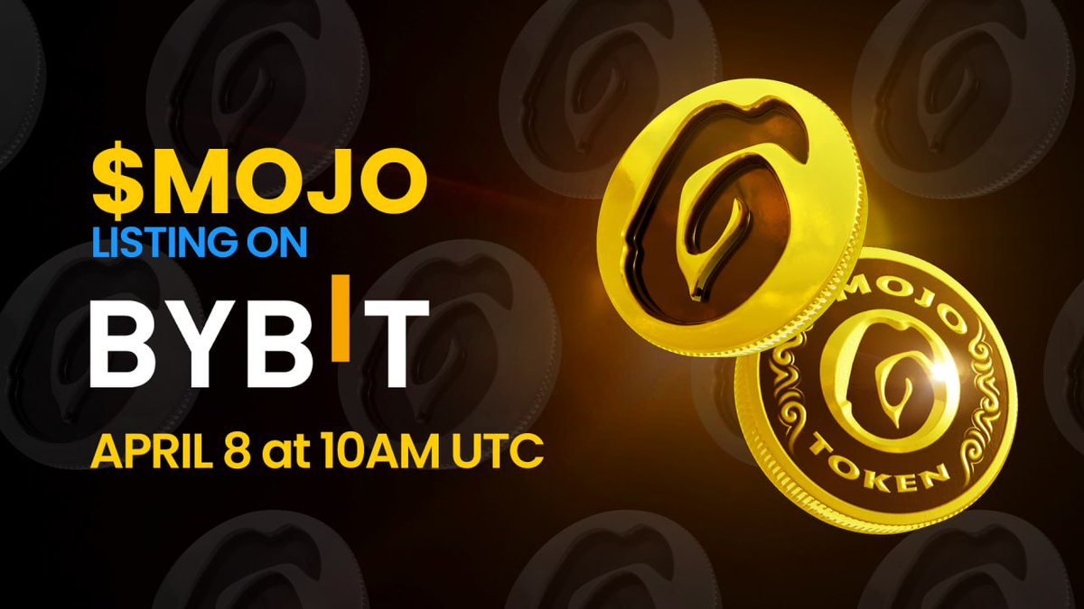 Breaking: Planet Mojo ($MOJO) Listing on bybit.com We are thrilled to announce the listing of the $MOJO token on @Bybit_Official, scheduled for April 8 at 10AM UTC. Deposits and withdrawals will be available via the Polygon network. Stay tuned for upcoming