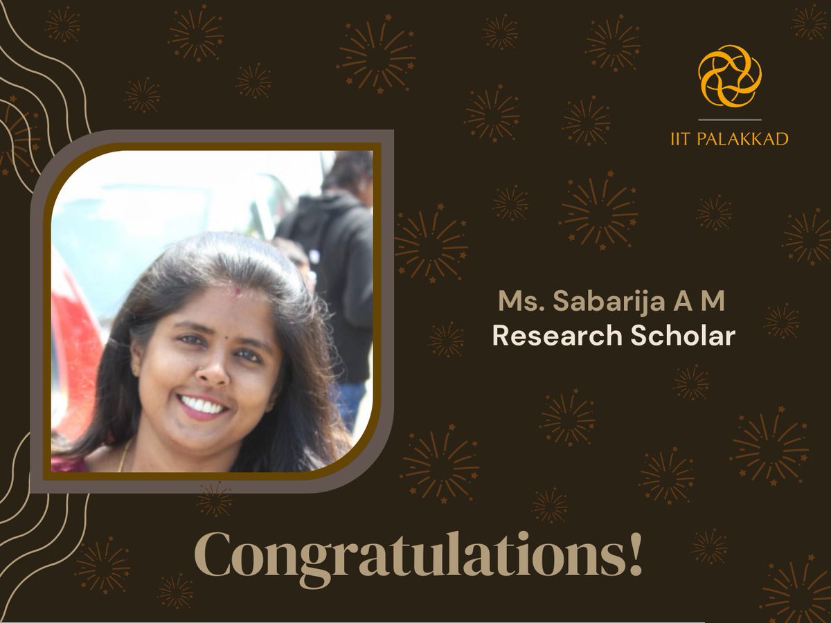 Kudos to Ms. Sabrija A M, Research Scholar, Dept of Civil Engg for winning the Best Poster Presentation Award at the International Conference on 'Advanced Functional Materials and Devices (AFMD-2024)! She was jointly guided by Dr. Praveena Gangadharan, and Dr Abdul Rasheed P.
