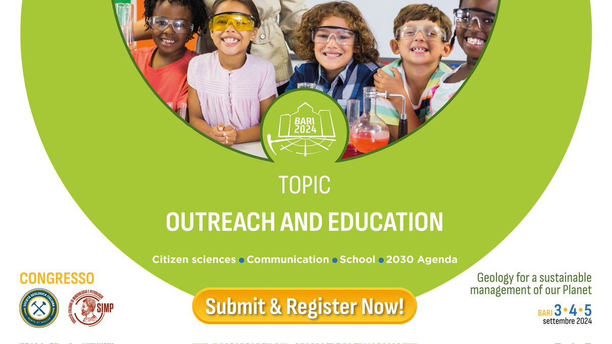 Disseminating geosciences culture beyond the scientific community is becoming increasingly necessary, especially with schools. Submit your abstract and contribuite to the debate.

📅Abstract submission deadline: 26 April

geoscienze.org/555/sessioni-p…