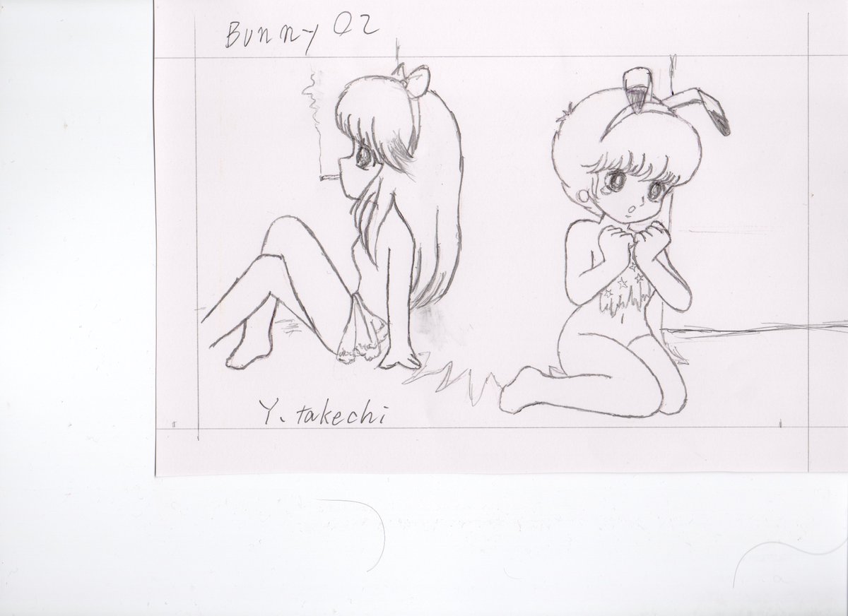 kemokemodan's tweet photo. ALICEの原画がかなり傷んでいたので修復してみた。
他の作品と違い、サイズが大きくて空白が多いので黄ばみが目立つ。
鉛筆も掠れている。
結局ほぼ描き直しみたいになった。 https://t.co/C0rFXaBqZK
