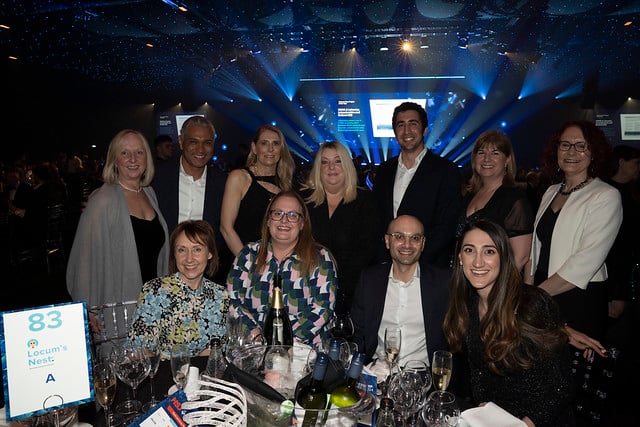 HSJ Partnership Awards 2024 - table 83 - a happy bunch! 😍 @karen_ceesay @alfredothompso @ahmedshahrabani @Nick_Andreou @clareteeney @lisa_white33 @CharlotteWhyma1, @missemmajw @RUHBath @Leic_hospital @UHD_NHS @HSJnews #HSJAwards #Collaboration #Partnership