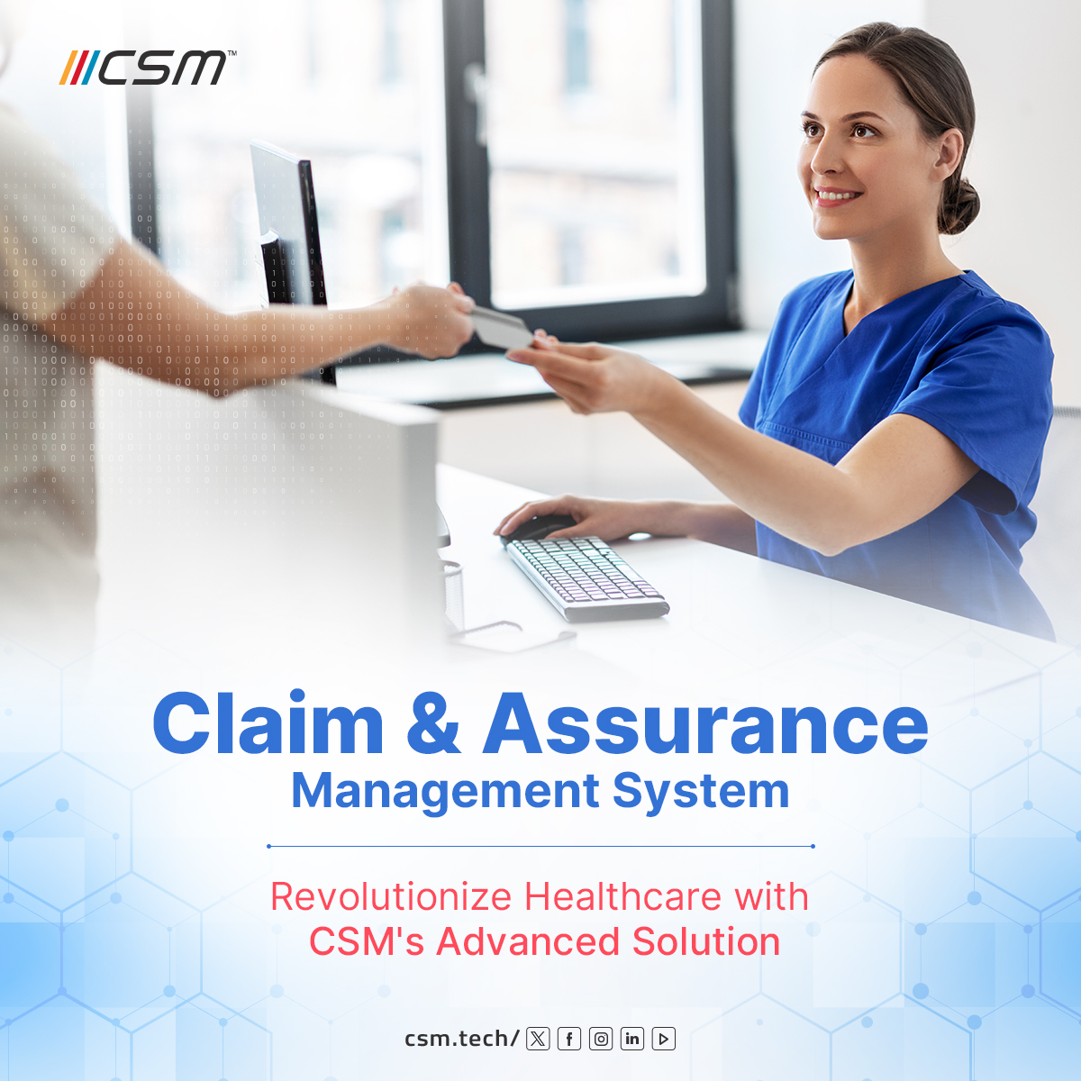 Revolutionize Claim & Assurance Operations with CSM Tech's Advanced Solution! 

👉 Know More: bit.ly/3rkZx2i  

#CSMTech #healthcare #ClaimManagement #HealthTech #QualityCare