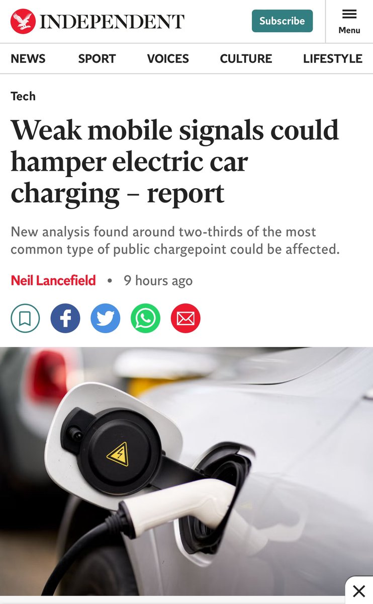 waynetlc's tweet photo. Something I didn’t know, EV chargers require a mobile data connection to work and most type 2 chargers require the user to have a phone app first, another reason not to go digital 

https://t.co/NCYre8ISPE https://t.co/TrXqrPgHus