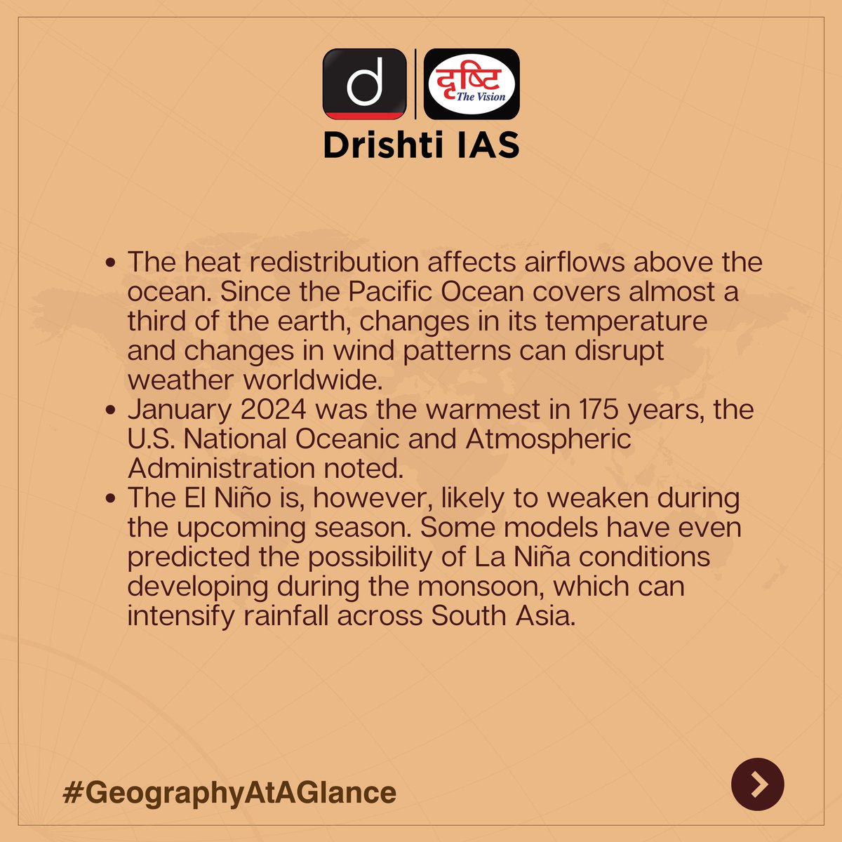 drishtiiaseng's tweet photo. Learn to look beyond horizons with #GeographyAtAGlance subject!
#DrishtiGuideToGS #Geography #Weather #Temperature #Heat #Degree #India #UPSC #UPSC2024 #GeneralStudies #ReelsViral #ViralReels #TrendingVideo #ReelInstagram #UPSCAspirants #Mentoring #DrishtiIAS #DrishtiIASEnglish https://t.co/iYhVwHk23Q