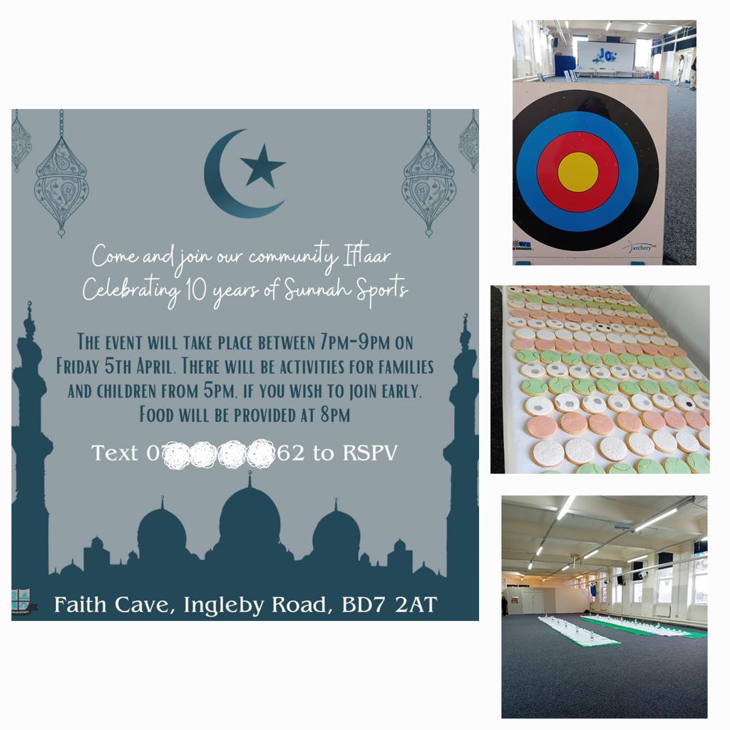 I was honoured to be invited to the @sunnahsportsCIC community iftaar and 10 year celebration on Friday. It was great to see soft arrows in action and catch up with the amazing staff team as well as colleagues from @TheMSF_ and @YorkshireSport. #ProjectRimaya @archerygb 🎯☺️