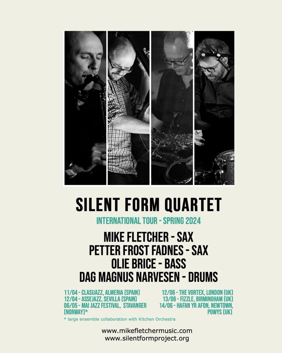 In Almeria and Sevilla this week, for the first gigs from Mike Fletcher's new Silent Form Quartet