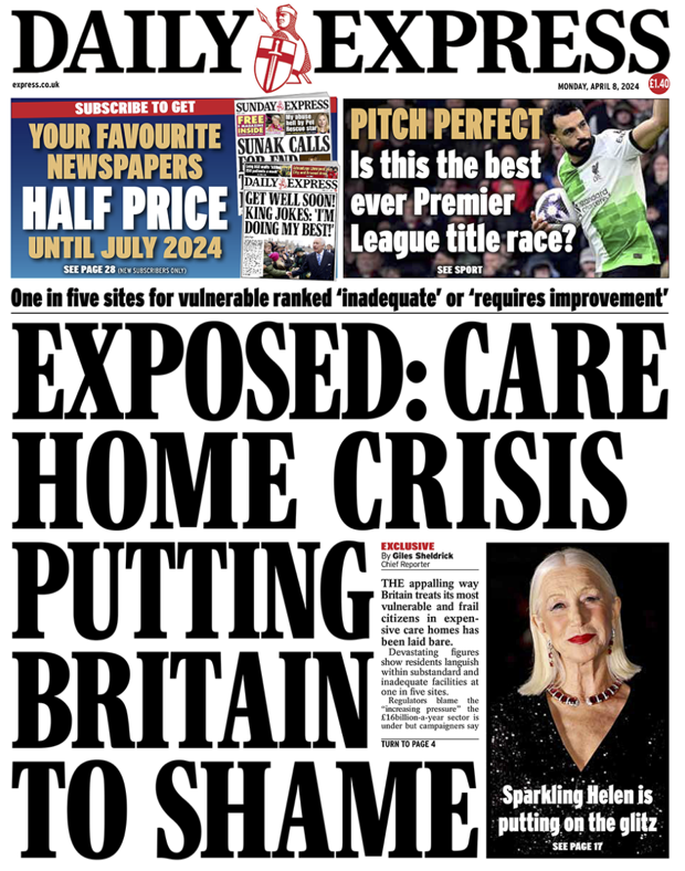 EXPOSED ! THE REASON ITS CARE HOMES 'PUT BRITAIN TO SHAME' 👇 IS THAT YOU LOT HAVE BEEN SHOUTING FOR YEARS, DAY IN, DAY OUT, TO SEND HOME ALL NON BRITISH CARERS AND THAT THE UK DOESN'T TRAIN AND ISN'T PREPARED TO PAY MORE FOR ITS OWN PEOPLE TO WORK IN THEM FFS