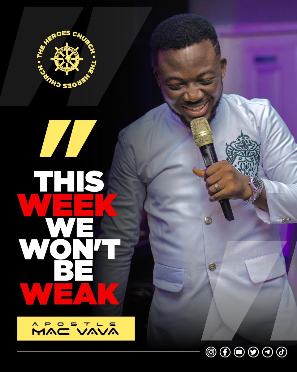 heroes_church's tweet photo. THIS WEEK, I WON’T BE WEAK !

.
.
.
.
.
.
.

#AriseMorningPrayers #ItsMyTurn
#theHeroesChurch #PastorMac #Prayer
#OnlinePrayers #Prayerthon #DailyDevotion #ShareTheLink @followers https://t.co/pZ27cRLTkc