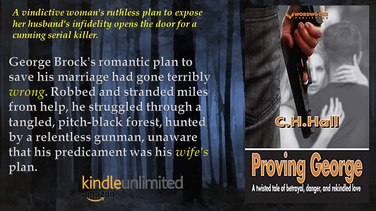 Proving George: A tale of betrayal, danger and rekindled love A woman's ruthless plan to expose her husband's infidelity opens the door for a cunning serial killer. #thriller #romanticsuspense #romance #kindleunlimited #audiobook amazon.com/dp/B082H9845H/