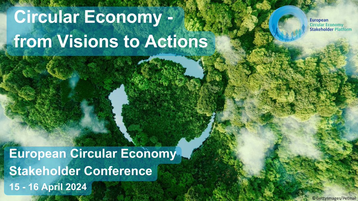 1️⃣ week to the #CEStakeholderEU Conference 2024! Follow it 💻 on 15-16 April, join our 🇪🇺 Director General @florikafink, policymakers, industry, academics & activists coming to 🇧🇪 Brussels to turn circular visions into actions: europa.eu/!jwrqcD #CircularEconomy #WCEF2024