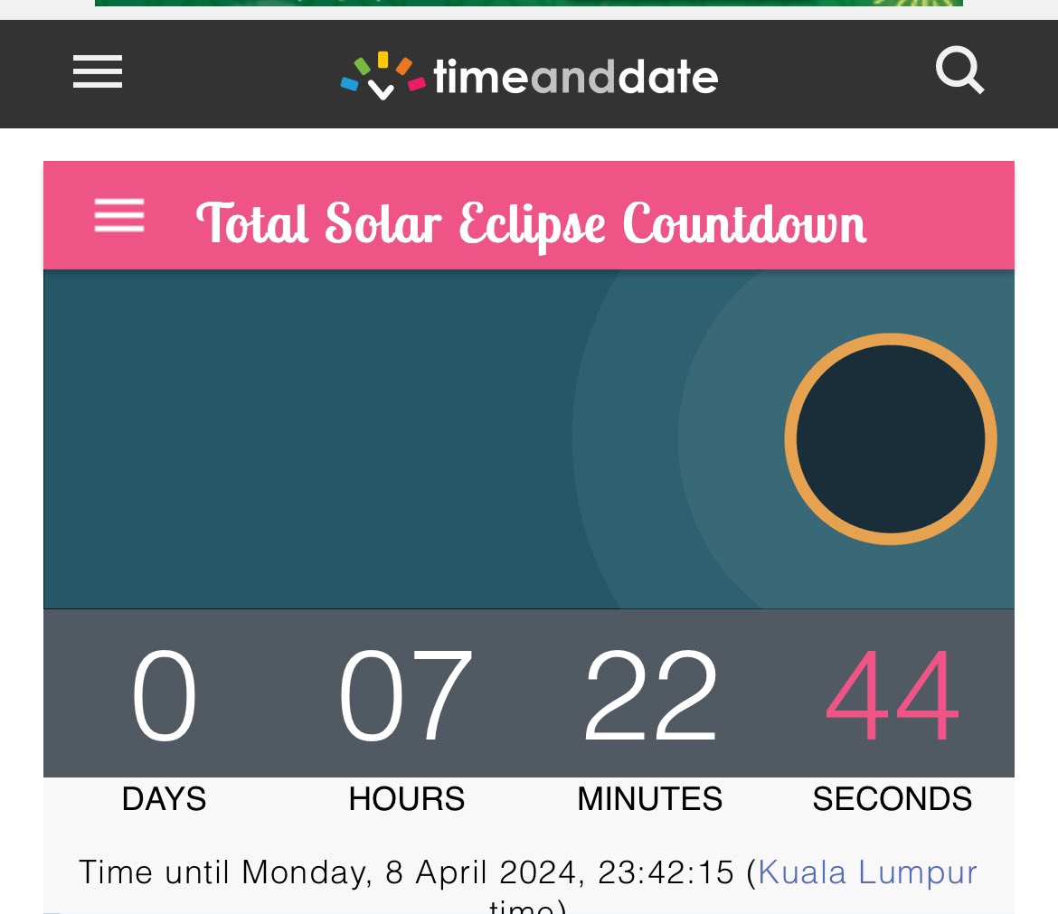 GUYS I’m using the Solar Eclipse as a countdown to #be3 #BE3 #BillieEilish #icouldchangeyourlife #may17

timeanddate.com/countdown/ecli…