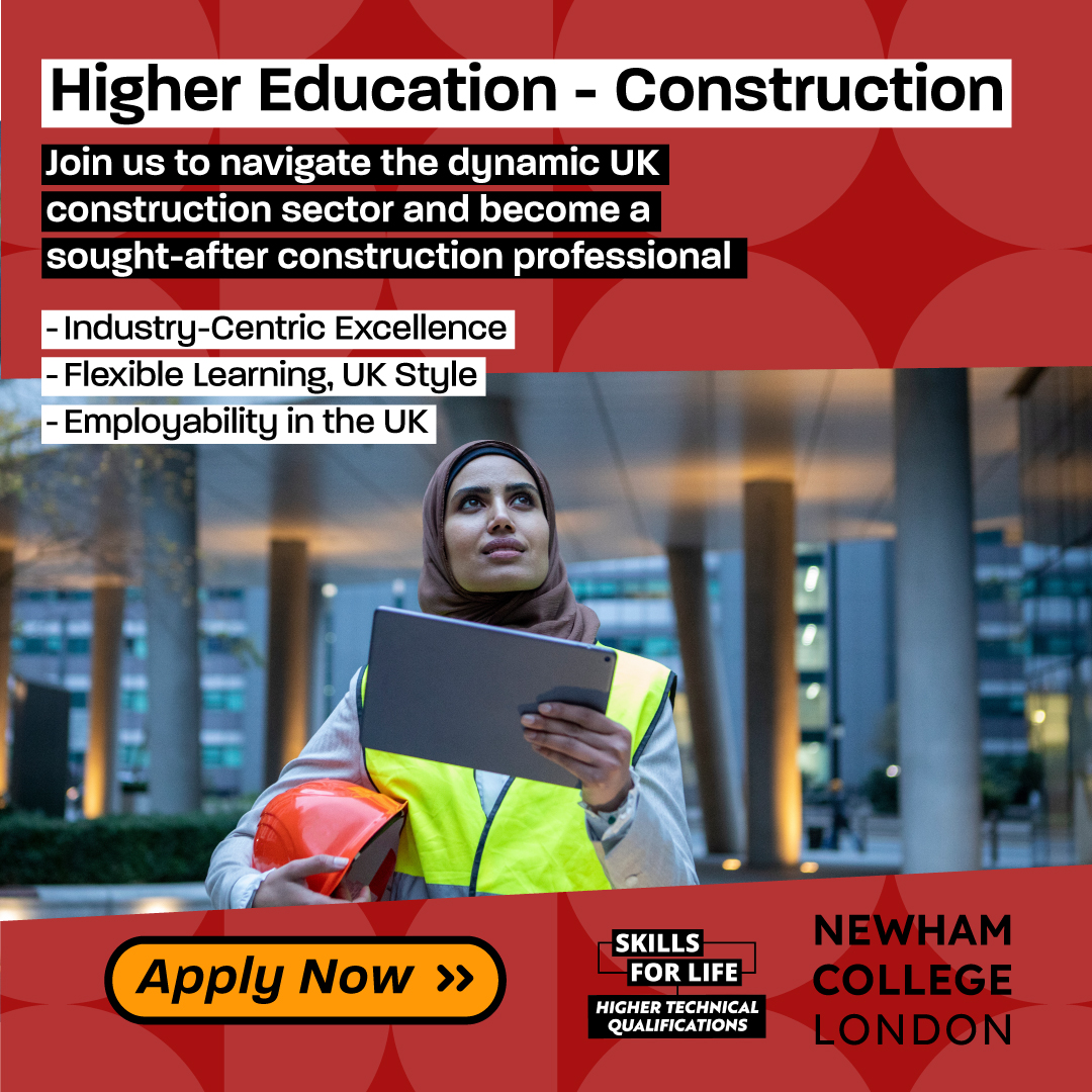 Higher Education – Construction - Sign Up Below! Our Higher Nationals in Construction Management and Quantity Surveying are your key to becoming a skilled professional in this dynamic sector. Sign up here - newham.ac.uk/higher-educati…