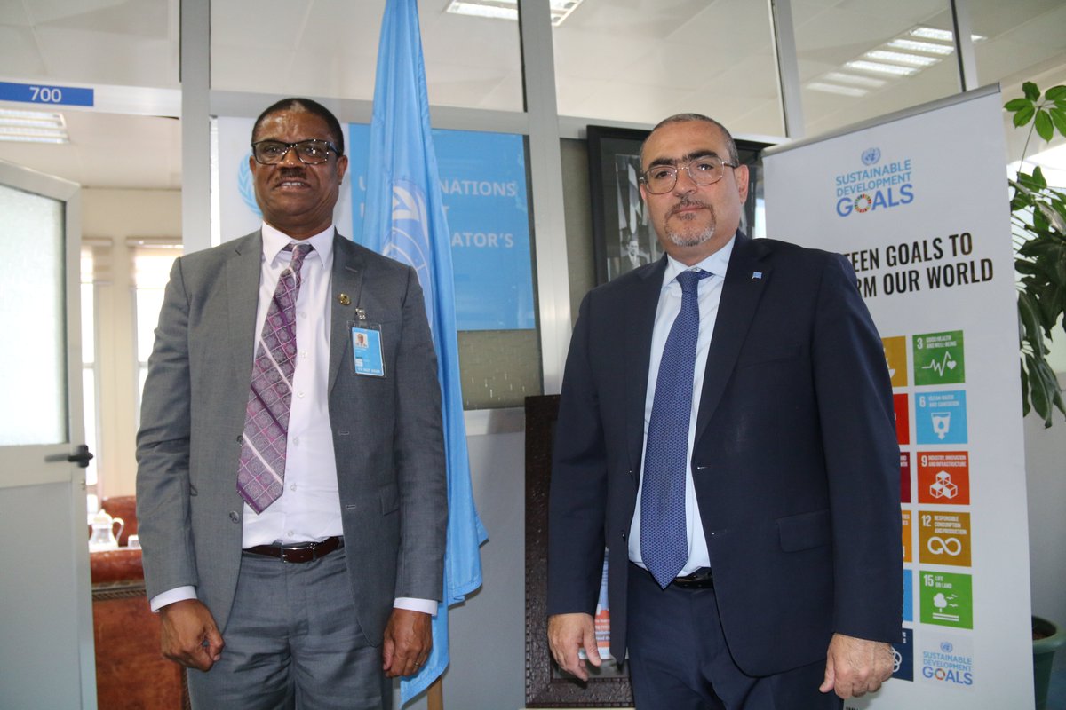 A productive introductory meeting between @WHOEthiopia 's Representative Dr. Owen Laws Kaluwa & UN Resident & Humanitarian Coordinator @RamizAlakbarov. Discussed mutual concerns, collaboration, & aligning efforts for effective emergency response & development in 🇪🇹