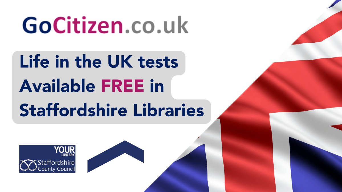 Studying for your British Citizenship test? Let us help, with free access to GoCitizen. All the latest official study materials and practice tests in one place. Available in libraries across #Staffordshire via our public access PCs. ow.ly/T9Ne30qnEzZ