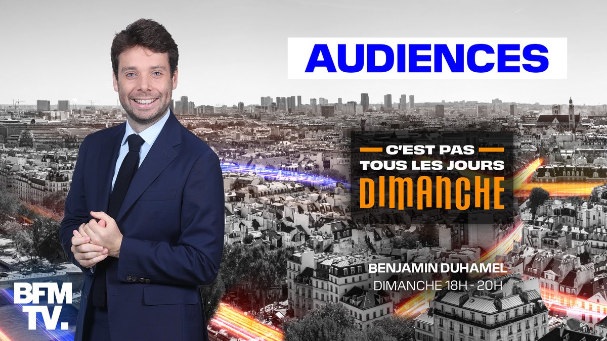 📺#AUDIENCES - Dimanche 7 avril 🔴 #CESTPASTOUSLESJOURSDIMANCHE sur @BFMTV (18H03/19H49) ✅1ÈRE CHAÎNE INFO ➡️2,5% de PDA ➡️356 000 téléspectateurs en moyenne ➡️3 millions de téléspectateurs en cumulé