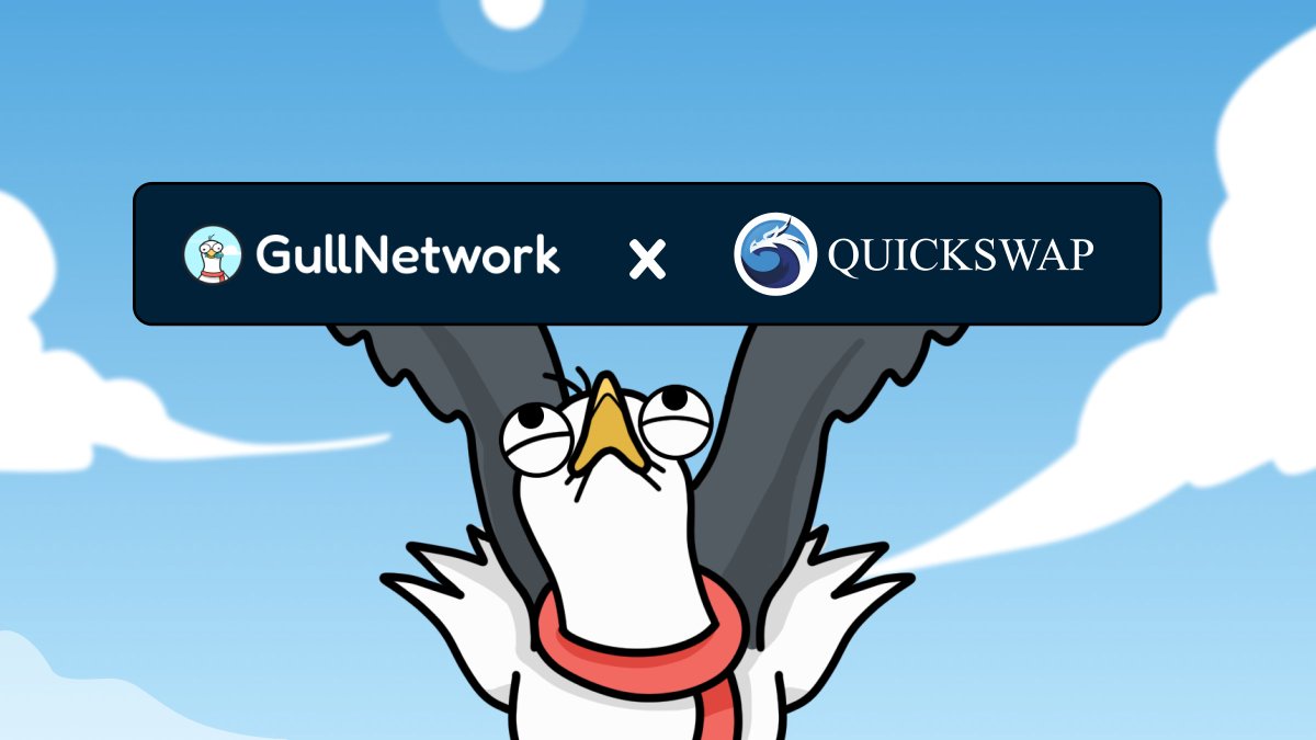 Gull AI (@gullnetwork) on Twitter photo Welcome our new partner <a href="/QuickswapDEX/">QuickSwap 🐲 DragonFi 2.0</a> 🐉
#Quickswap community can now stake $QUICK to earn $GULL rewards! (16% APY😋)
Join #GullGame and STAKE!🔥
📍gullnetwork.com/farms Welcome our new partner <a href="/QuickswapDEX/">QuickSwap 🐲 DragonFi 2.0</a> 🐉
#Quickswap community can now stake $QUICK to earn $GULL rewards! (16% APY😋)
Join #GullGame and STAKE!🔥
📍gullnetwork.com/farms
