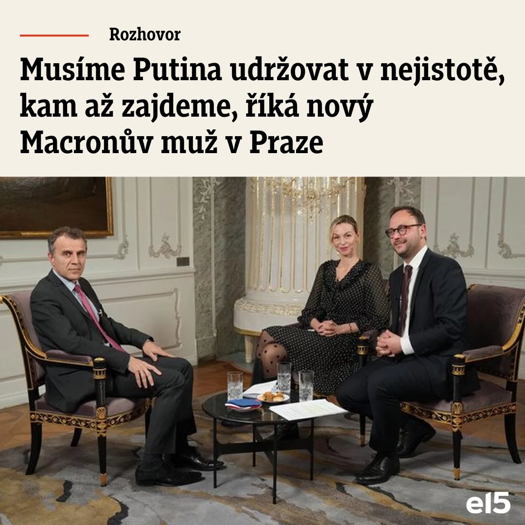 🇫🇷 Přinášíme první velký rozhovor nového francouzského velvyslance @stephanecrouzat v českých médiích. @VeronikaJonov2 a @JanNovotny se v otázkách zaměřili na válku na Ukrajině, jadernou energetiku anebo na budoucnost střední Evropy. ➡️ e15.page.link/ox3R