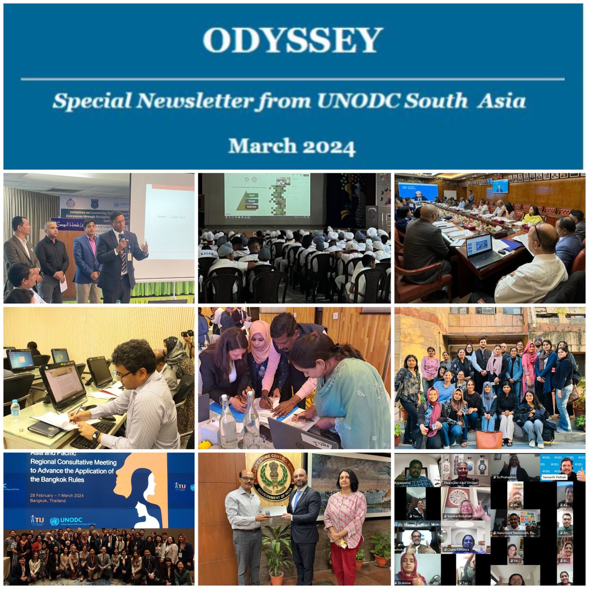 🌐Out Now: UNODC South Asia's Odyssey (March 2024) 🔎In Focus: ✅#RiseUp4Peace with education & youth engagement ✅Enhancing capacities & data to combat human trafficking ✅Promoting community policing ✅Countering wildlife crime Read: t.ly/Uqenu