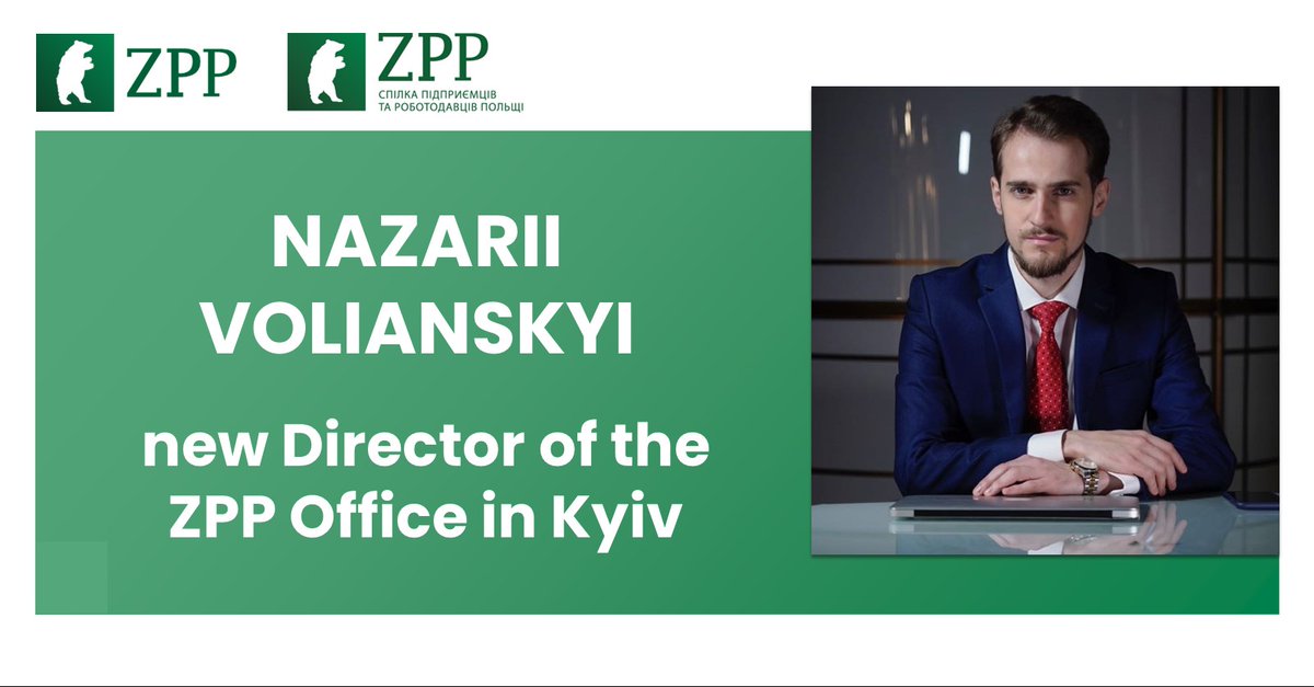 ZPP_EU's tweet photo. 📢@NazariiVolya is the new Director of the ZPP Office in Kyiv! Welcome on board!

🏢We invite you to follow the latest activities of the ZPP office in Kyiv!👇
https://t.co/lWaYsYb2s7 https://t.co/LqWoltOWJZ