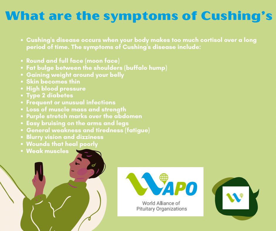 WAPO_org's tweet image. Today April 8th is Cushing’s Awareness Day. Today we will spotlight & raise awareness of this rare disease .
#raredisease
#cushingsdisease
#cushingssyndrome
#cushingsawareness