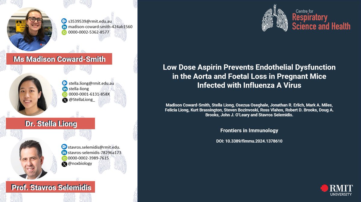 #ResearchSpotlight: Low dose aspirin during influenza infection improves maternal and fetal outcomes. 

frontiersin.org/journals/immun…