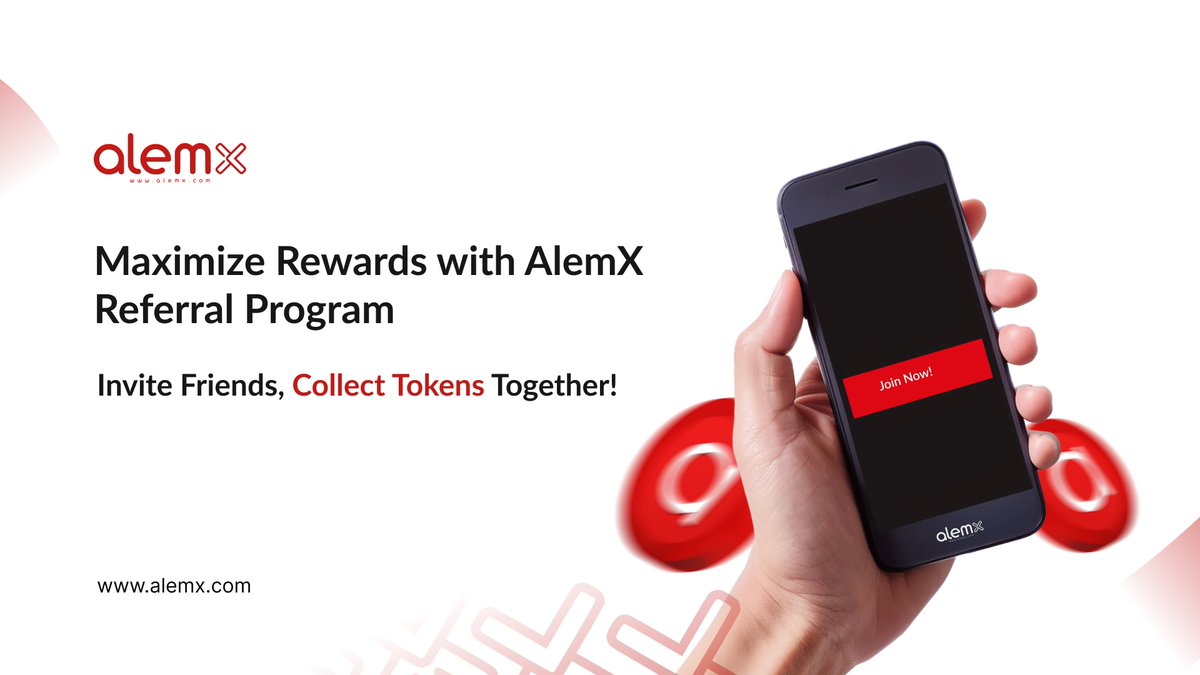 Refer Friends, Reap Rewards 🔗 Invite your crew, score #ALMXTokens for each referral, and boost your earnings. Kick off your referral journey NOW ➡️ alemx.com #ALMX #Innovation #Fintech #Web3Social