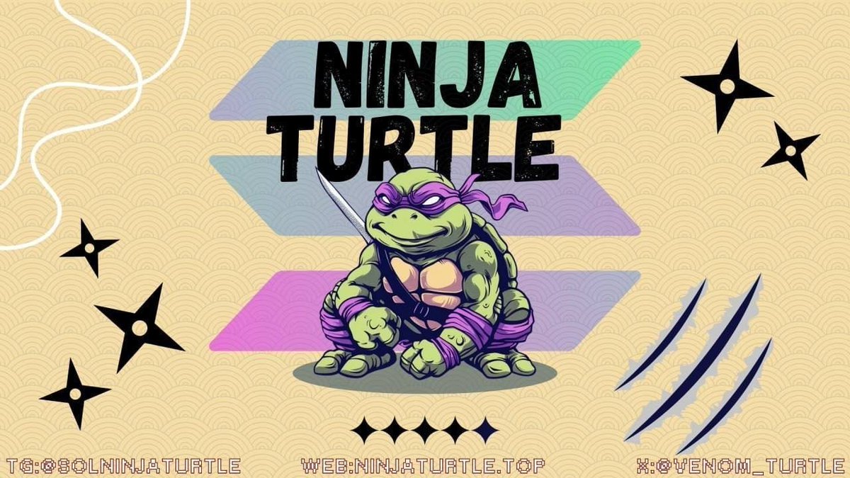 LLBTC134's tweet photo. ⚠️忍者神龟来了！⚠️

NinjaTurtle（$NinjaTurtle），一个充满神秘和潜力的名字，源于忍者和乌龟的完美结合，象征着神秘、韧性和长寿。在数字货币领域，NinjaTurtle 力图成为最具创新性、安全性和可持续性的加密货币之一。

🚀 发布时间：4月8日 晚上8:00 公平发射。

合约地址：
4zyWHuT3uUgfXkA1oxsoB7oheVPA2uR6GuPpsD5bRXnb

🩷 官网：https://t.co/Ujk80ppiZ7
🔹 TG：https://t.co/4OPIglbZ3t
🔹 官方X / Twitter：https://t.co/fhz6uYvzYS

#SOL #MEME $NinjaTurtle