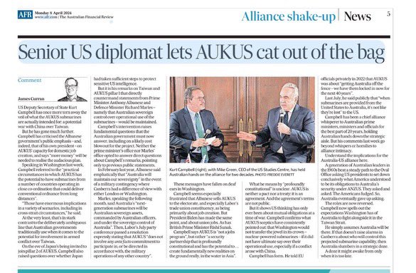 Top US diplomat confirms loss of Australian sovereignty — AUKUS nuclear subs intended for US war with China 1/5