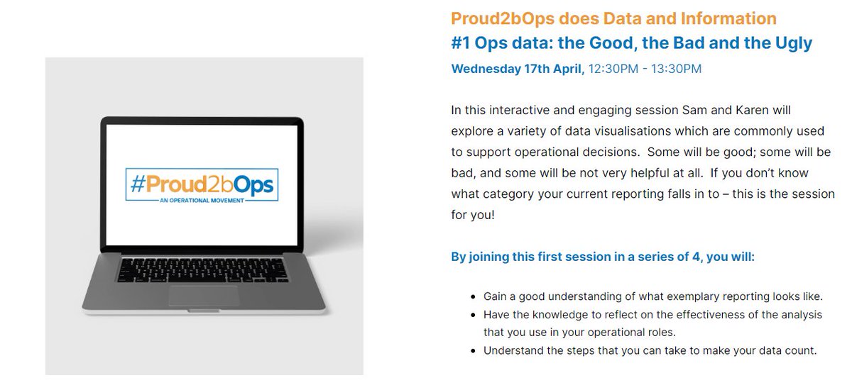 Very pleased to soon be running a series of sessions with @Proud2bOps @emmachallans First session 17 April 12.30-13.30 Still time to sign up :-) proud2bops.org/webinar-series
