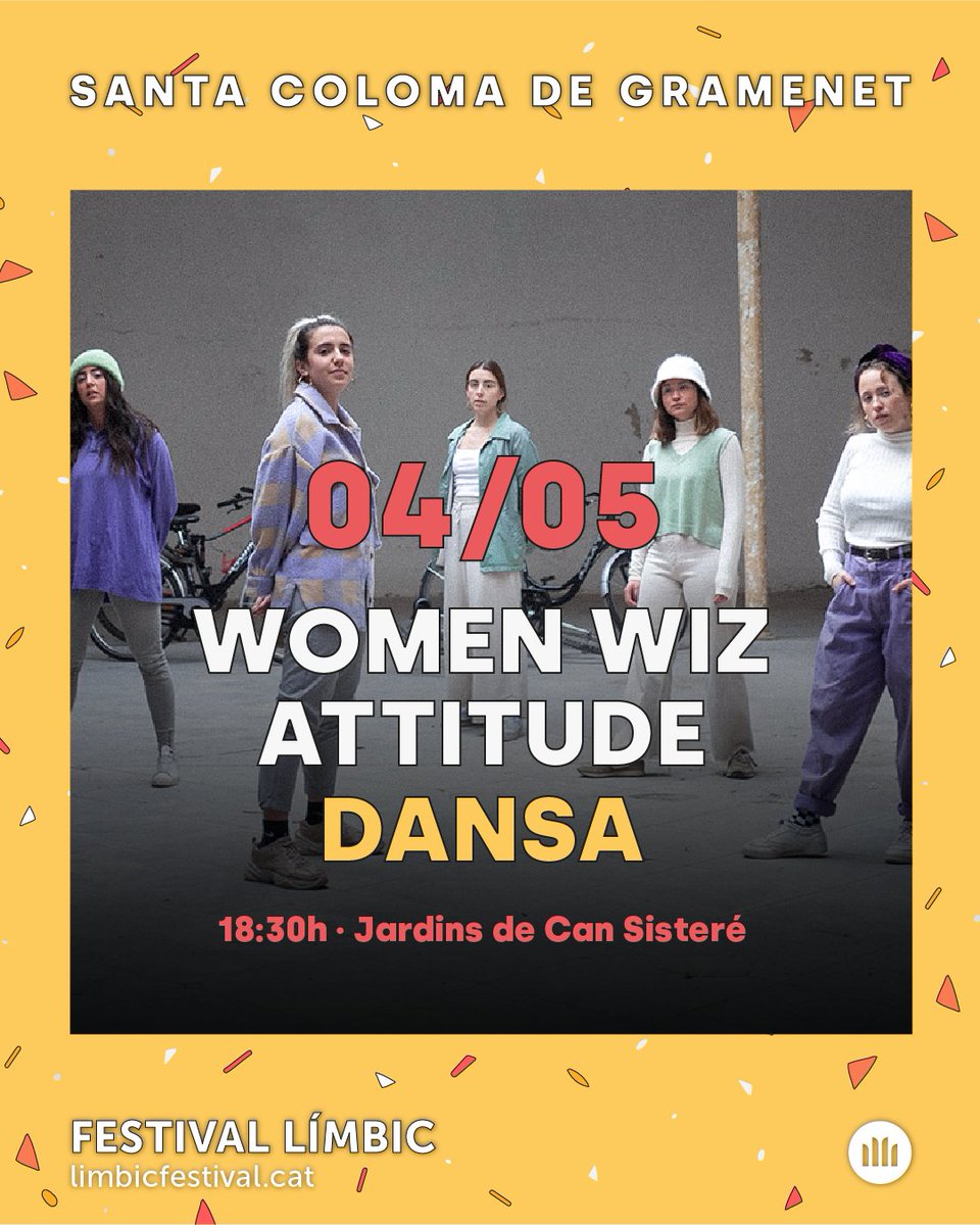 ⋆ 🌔 WOMEN WIZ ATTITUDE🌔⋆ Grup de dansa urbana format per dones que oferirà una mostra de la seva última creació, i un 'workshop' on el públic aprendrà passos bàsics del hip-hop, la seva història, per gaudir de l’aprenentatge d’una coreografia comuna🪩 ➳ 4 de maig, 18.30 h
