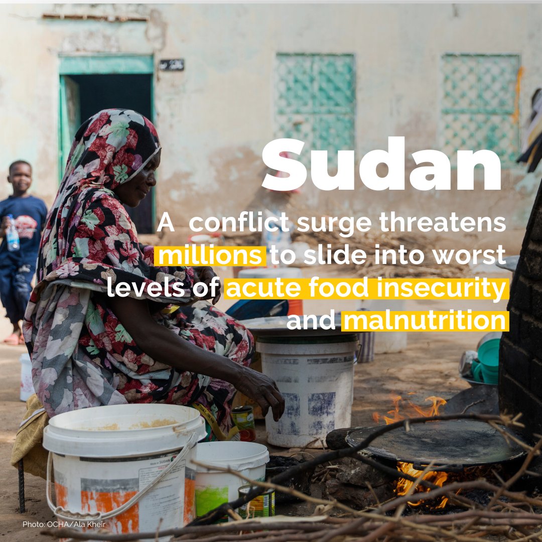 Without an immediate stop to hostilities and significant scale-up of humanitarian assistance, the population of Khartoum, Gezira States, Greater Darfur and Greater Kordofan, in #Sudan could face catastrophic outcomes. @theIPCinfo ➡️reliefweb.int/report/sudan/s…