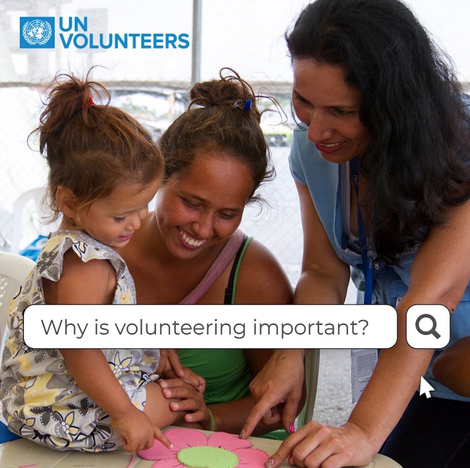 #Volunteering directly impacts positively on #health and well-being by:   

👩🏾‍🤝‍👩🏻Reducing social isolation and loneliness. 
🎯Providing a sense of purpose.  
🧠Encouraging creativity, self-awareness &amp; critical thinking.

 #WorldHealthDay